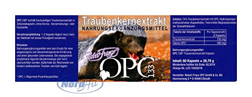 Original Robert Franz Traubenkernextrakt OPC 133 - 60 Kapseln (26,79 g) -